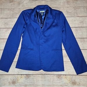 Free Hug Blue Open Front Blazer Jacket